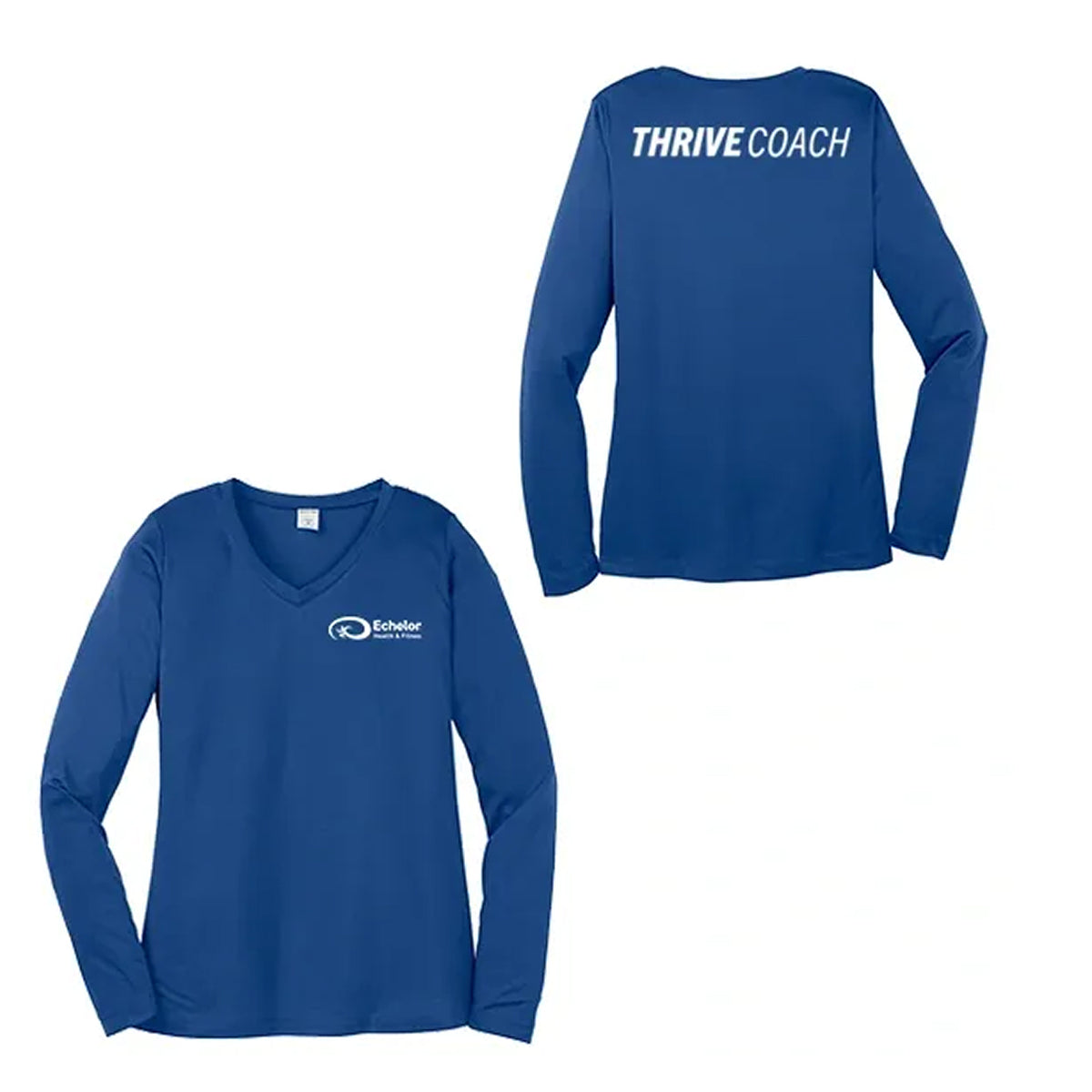 Echelon Ladies Thrive Coach Long Sleeve V-Neck Tee