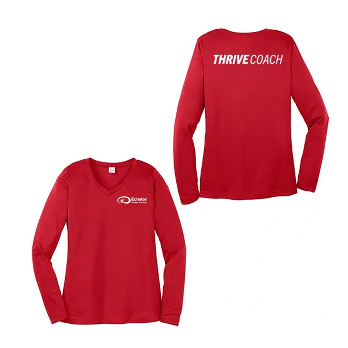 Echelon Ladies Thrive Coach Long Sleeve V-Neck Tee